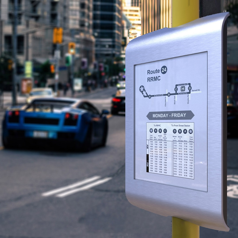 E-paper Bus Stop Digital Signage